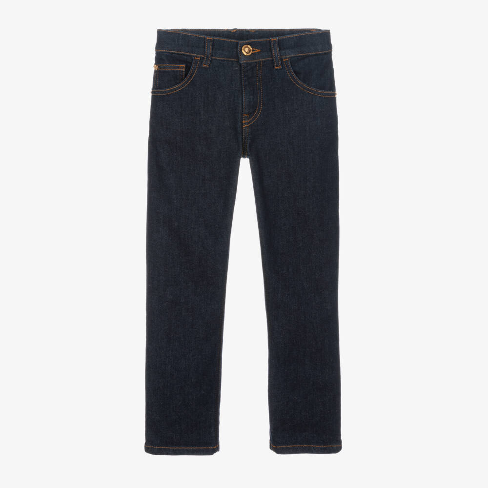 Versace-Boys Dark Indigo Denim Trousers | Childrensalon Outlet