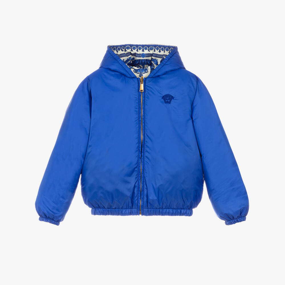 Versace-Boys Dual-Sided Down Jacket | Childrensalon Outlet