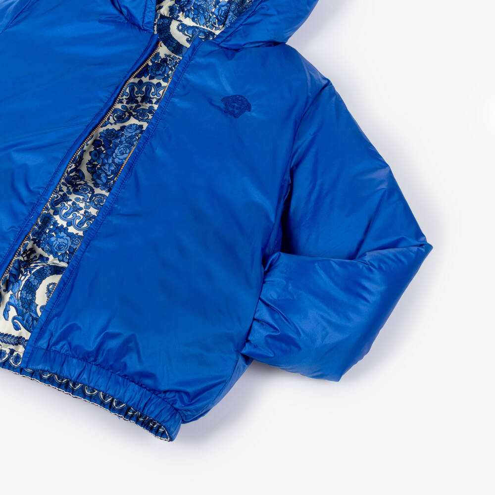Versace-Boys Dual-Sided Down Jacket | Childrensalon Outlet