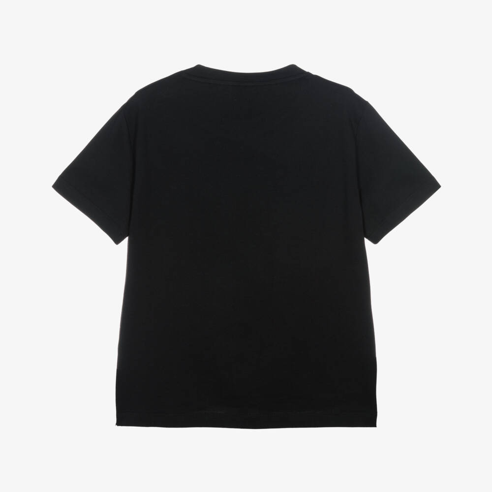 Versace-Boys Elegant Black Studded Tee | Childrensalon Outlet