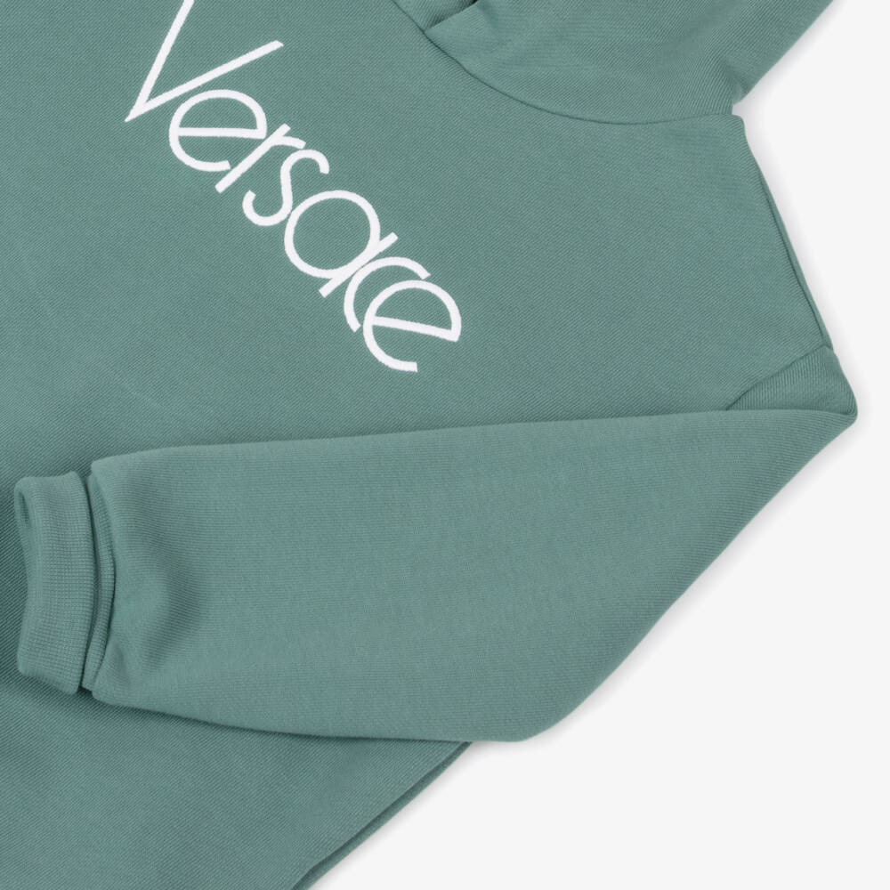 Versace-Boys Emerald Cotton Pullover | Childrensalon Outlet
