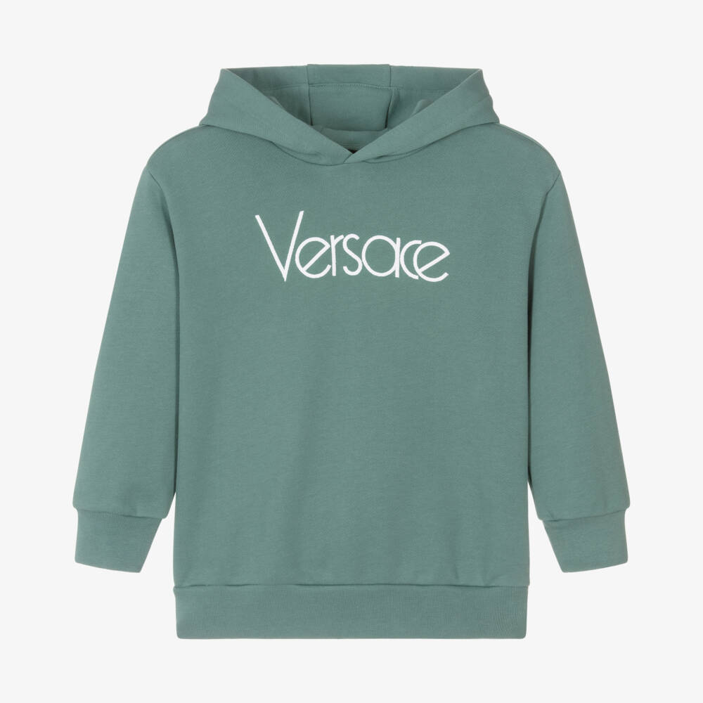 Versace-Изумрудный хлопковый пуловер для мальчиков | Childrensalon Outlet