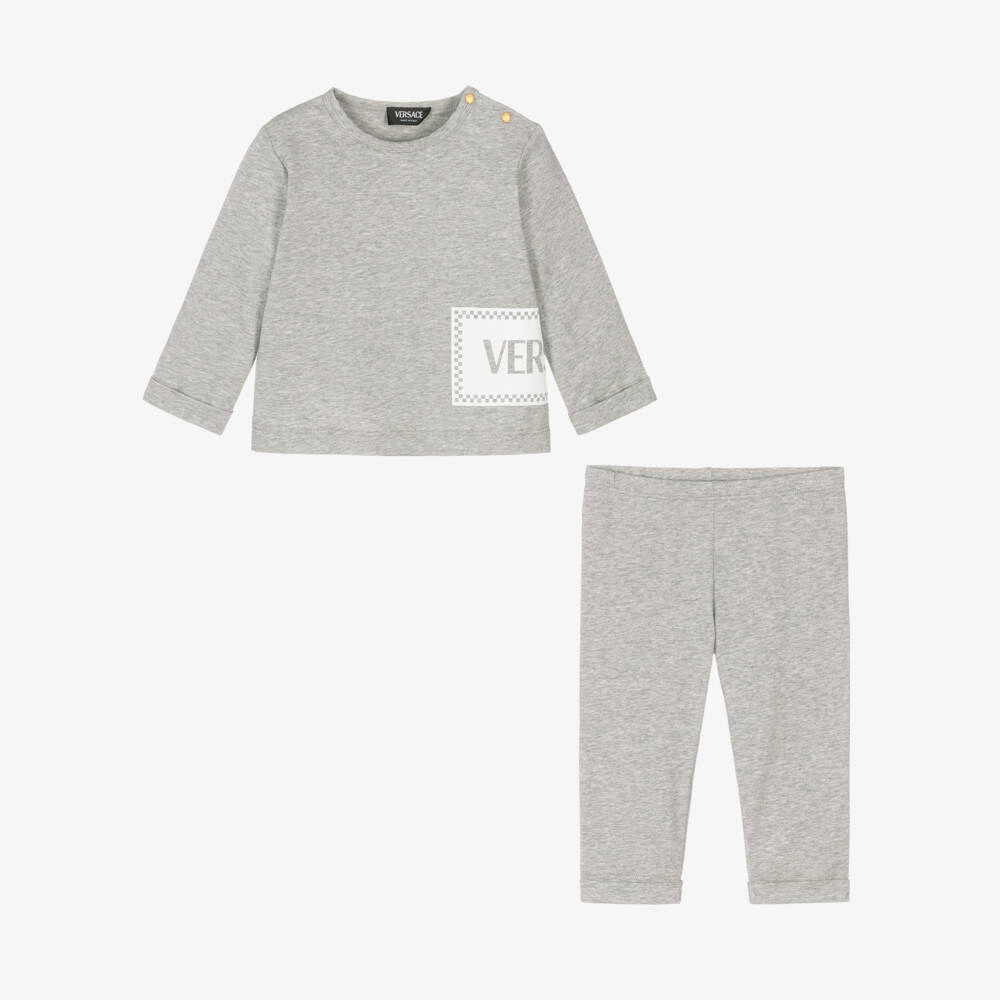 Versace-Boys Grey Cotton Charm Trio | Childrensalon Outlet