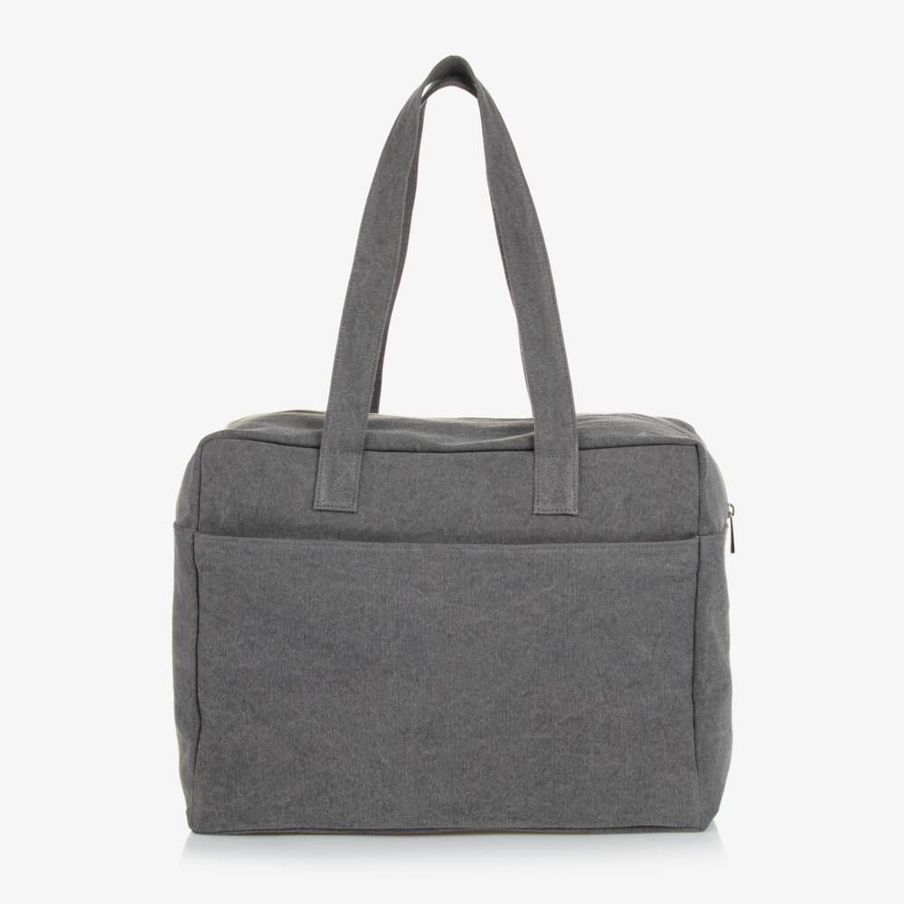 Versace-Boys Grey Cotton Travel Tote | Childrensalon Outlet