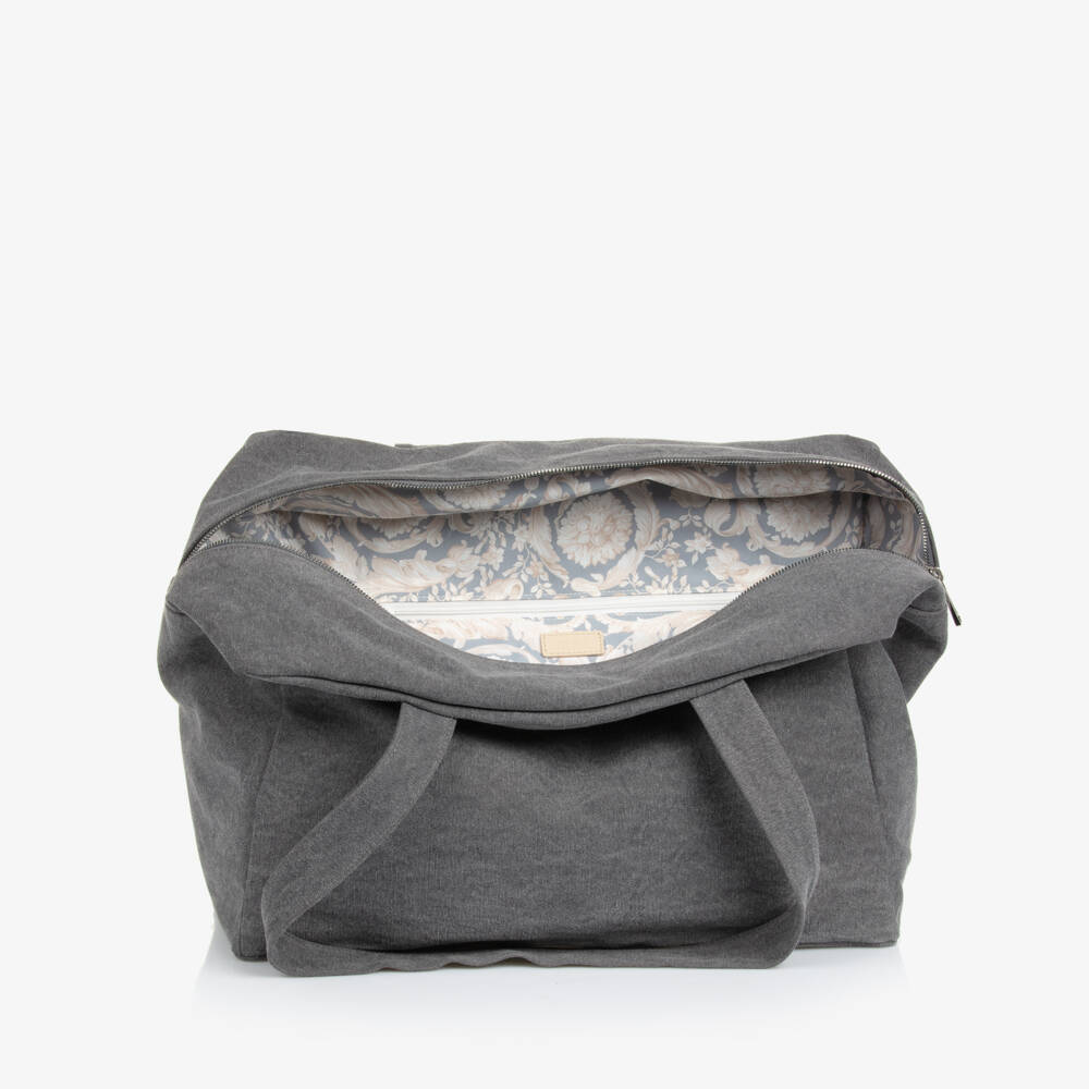 Versace-Boys Grey Cotton Travel Tote | Childrensalon Outlet