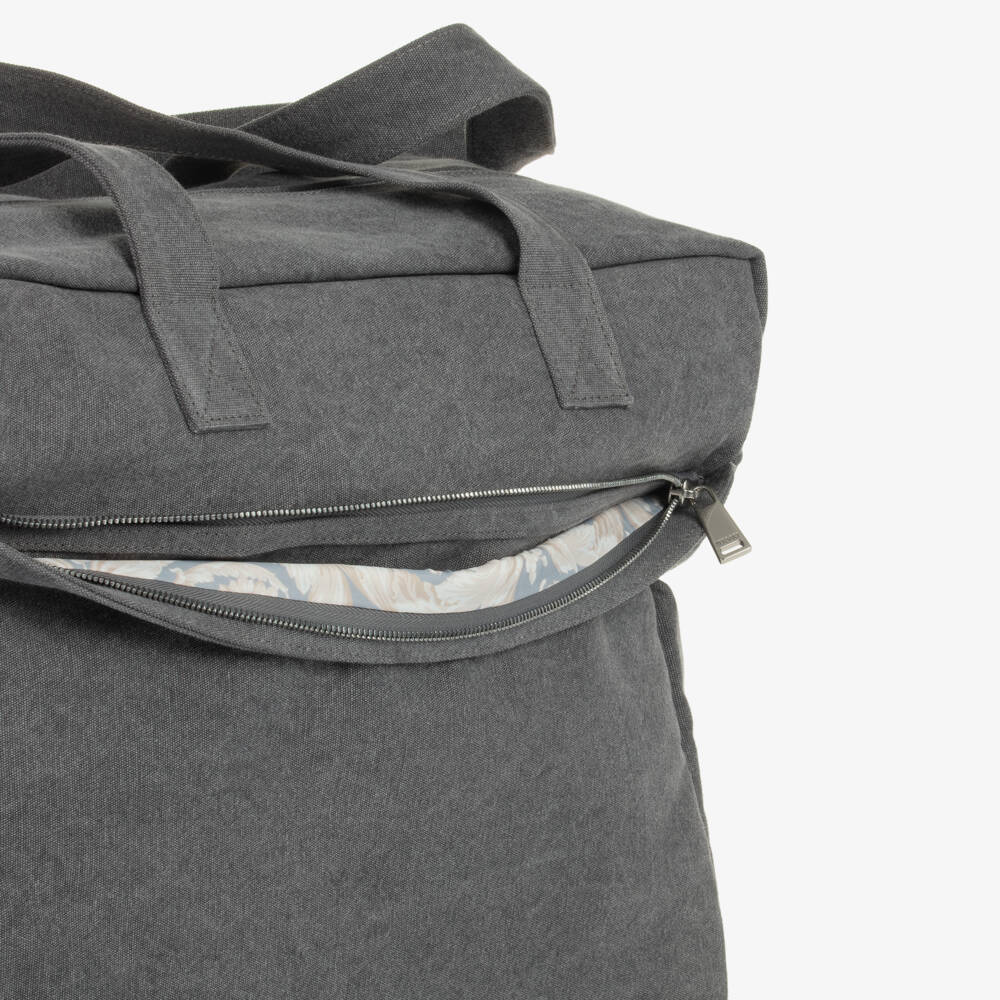Versace-Boys Grey Cotton Travel Tote | Childrensalon Outlet
