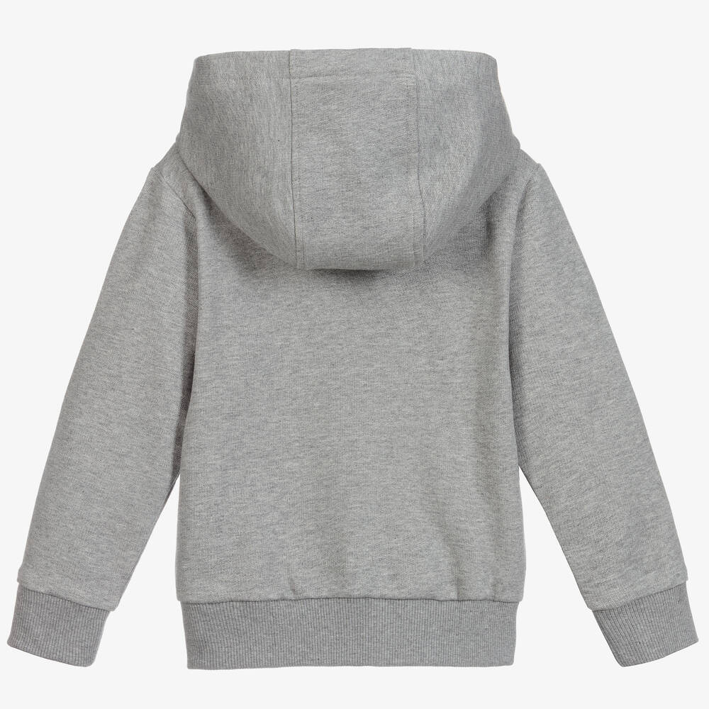 Versace-توب بسحّاب قطن لون رمادي للأولاد | Childrensalon Outlet