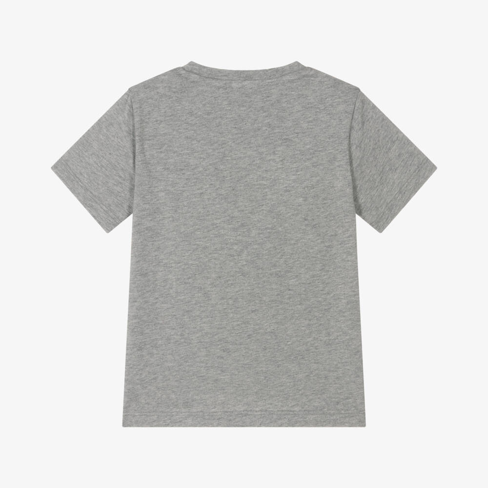 Versace-تي شيرت قطن رمادي برسومات للأولاد | Childrensalon Outlet