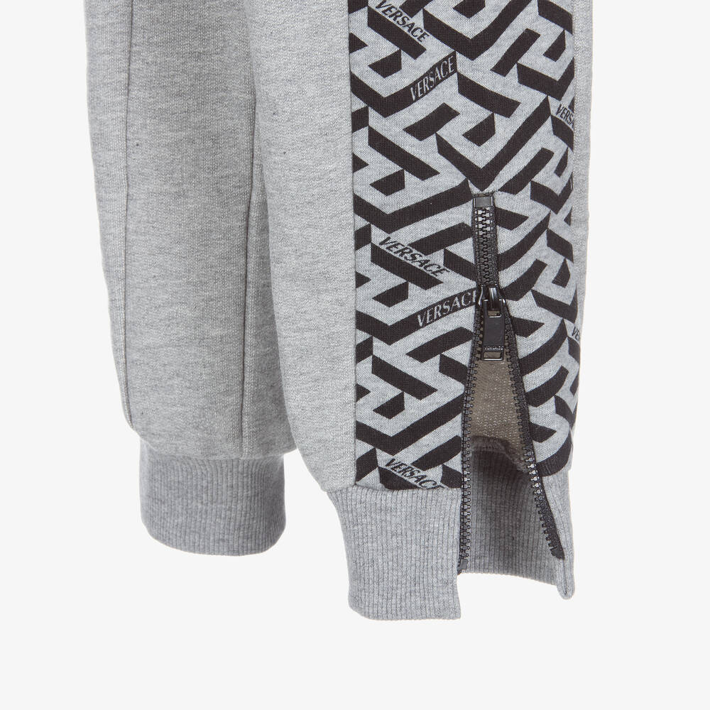 Versace-جوغرز كارغو قطن لون رمادي للأولاد | Childrensalon Outlet
