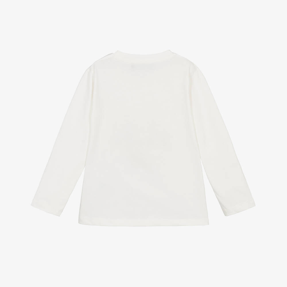 Versace-Boys Ivory Bear Emblem Top | Childrensalon Outlet