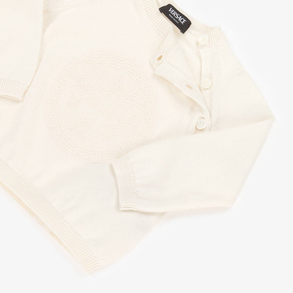 Versace-Boys Ivory Knit Cashmere Ensemble | Childrensalon Outlet