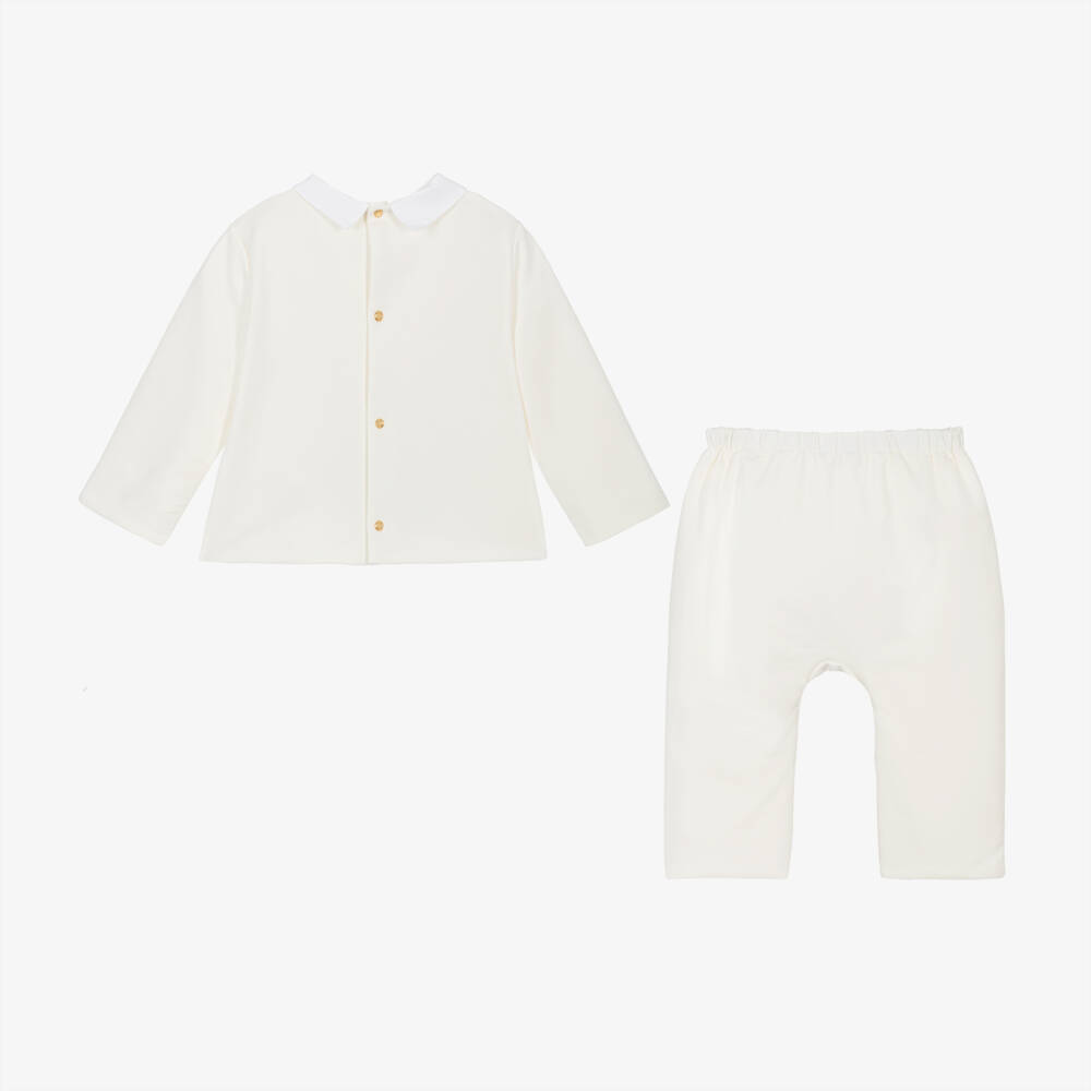 Versace-Boys Ivory Logo Cotton Set | Childrensalon Outlet