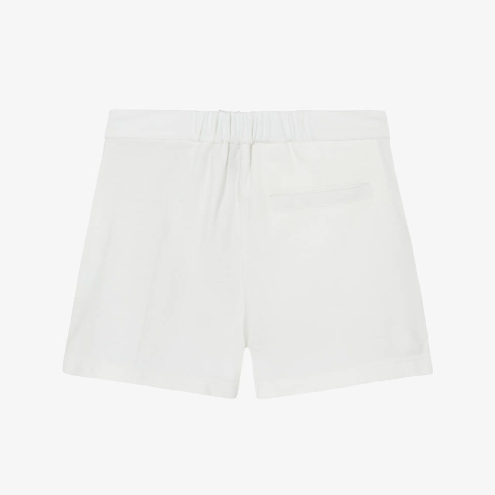 Versace-Boys Ivory Piqué Medusa Logo Shorts | Childrensalon Outlet