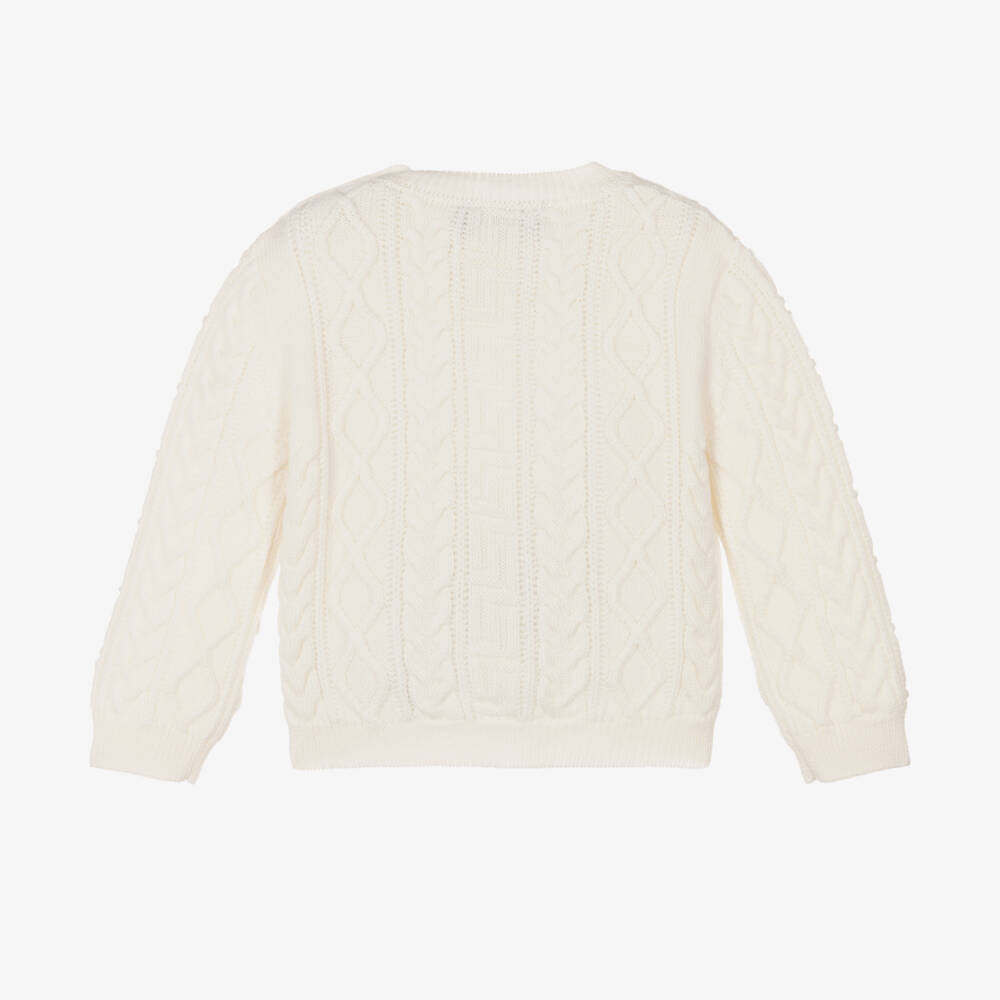 Versace-Boys Ivory Wool Knit Sweater | Childrensalon Outlet