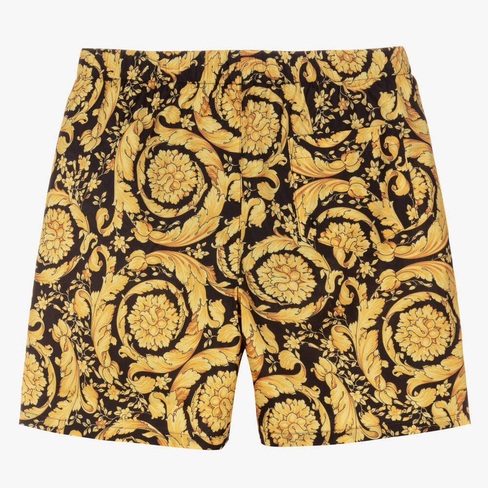 Versace-Boys Luxe Black & Gold Swimwear | Childrensalon Outlet