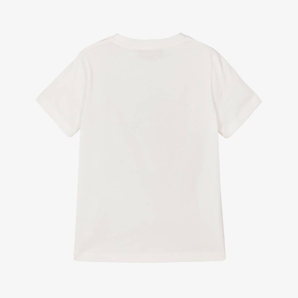 Versace-تي شيرت فاخر أبيض وذهبي للأولاد | Childrensalon Outlet