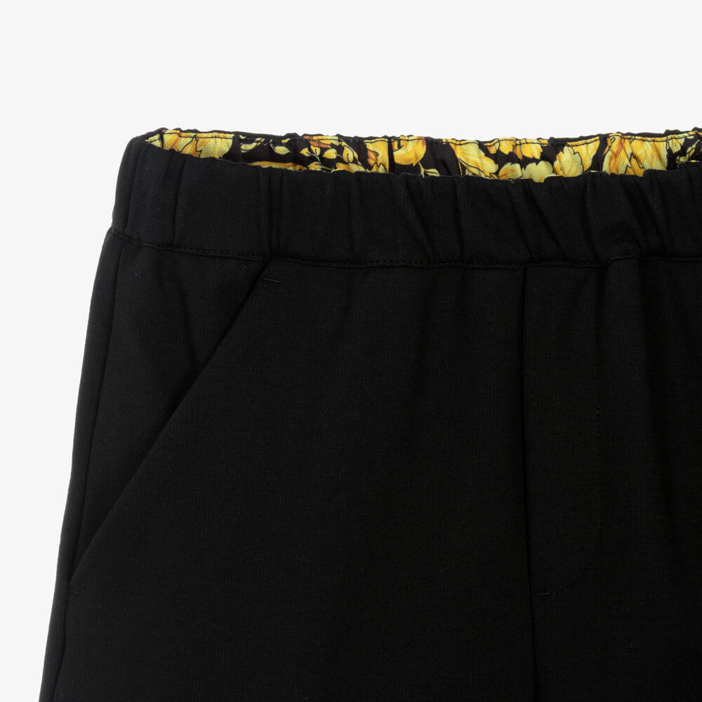 Versace-Черные шорты из миланского джерси для мальчиков | Childrensalon Outlet