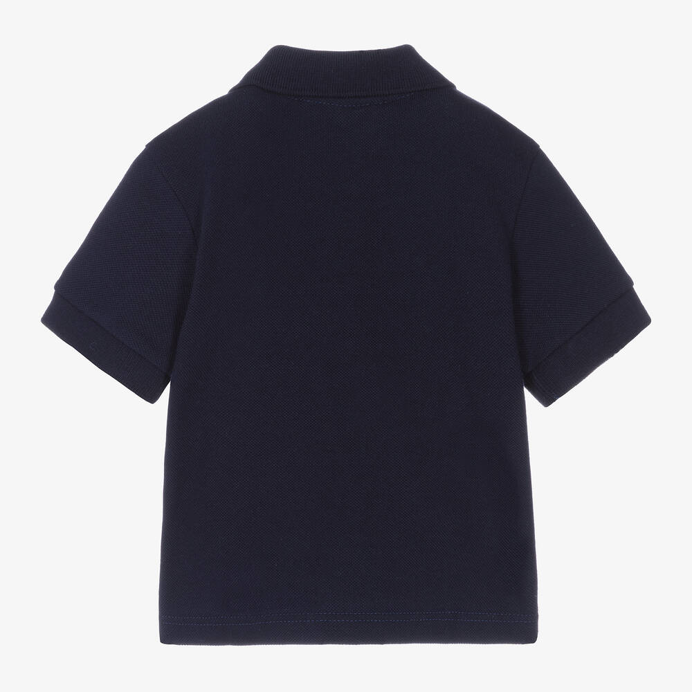 Versace-Boys Navy Blue Medusa Cotton Polo Shirt | Childrensalon Outlet