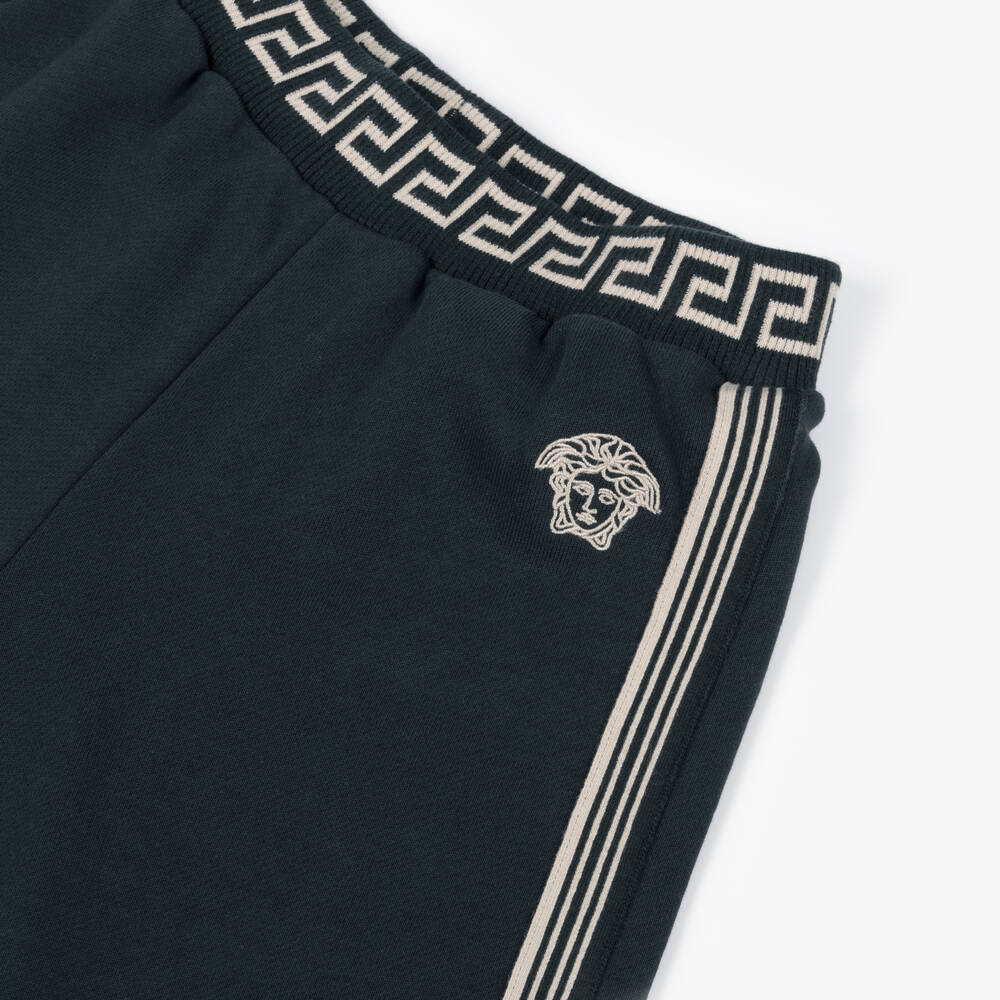 Versace-Boys Navy Cotton Lounge Pants | Childrensalon Outlet