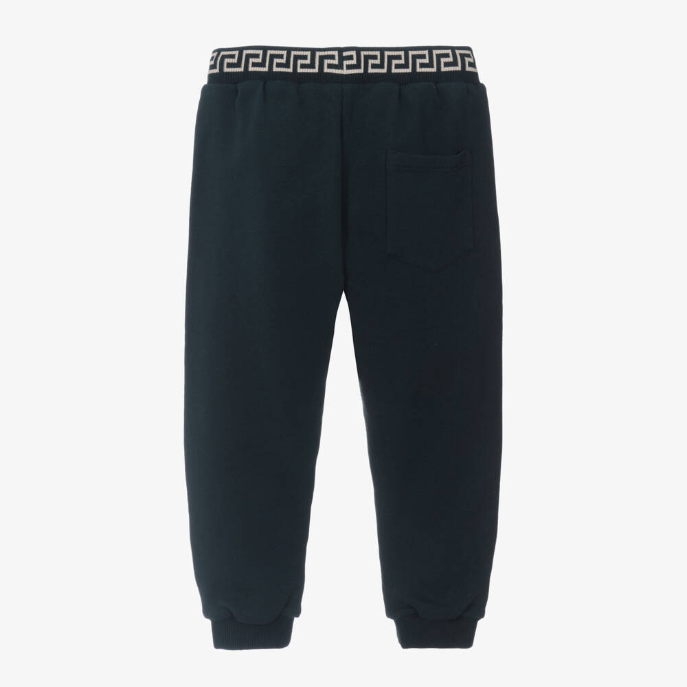 Versace-Boys Navy Cotton Lounge Pants | Childrensalon Outlet