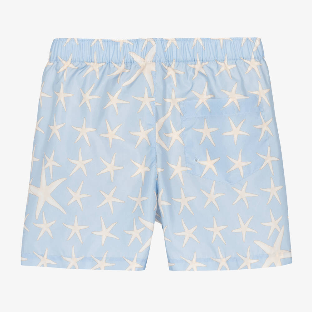 Versace-Голубые шорты-плавки Stella Marina для мальчиков | Childrensalon Outlet