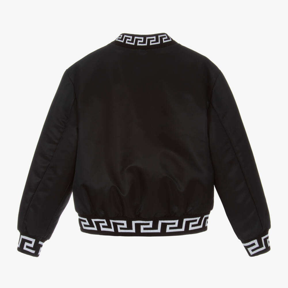 Versace-Boys Satin Greca Trim Jacket | Childrensalon Outlet