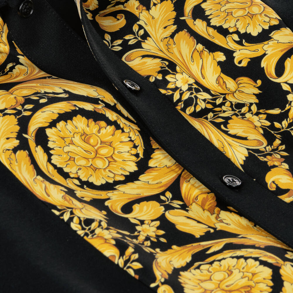 Versace-Boys Silk Blend Barocco Top | Childrensalon Outlet