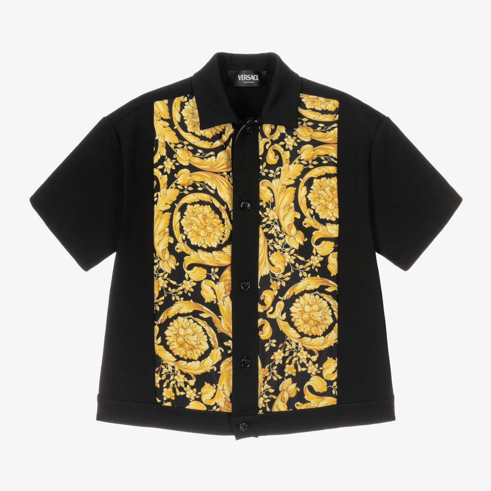 Versace-قميص باروكو من مزيج الحرير للأولاد | Childrensalon Outlet
