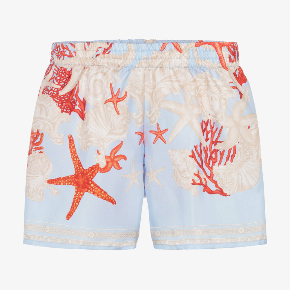Versace-Boys Silk Starfish Print Shorts | Childrensalon Outlet