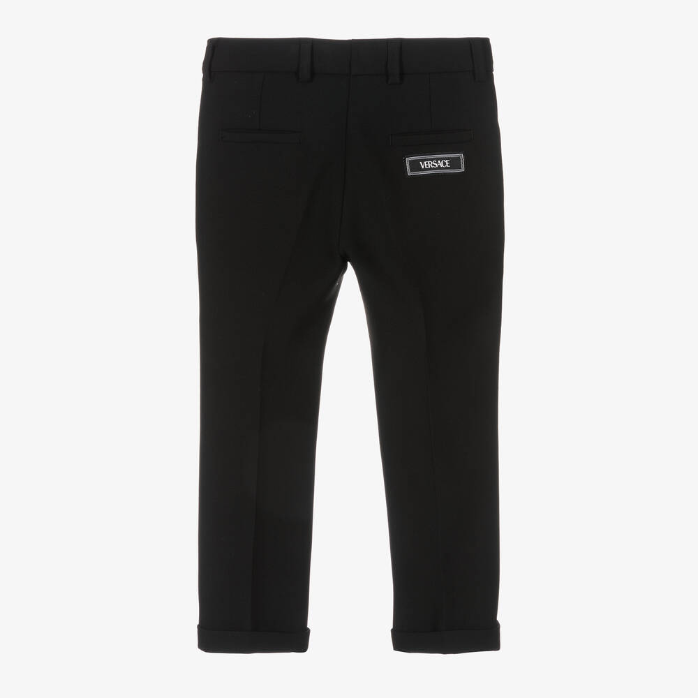Versace-Boys Smart Black Trousers | Childrensalon Outlet