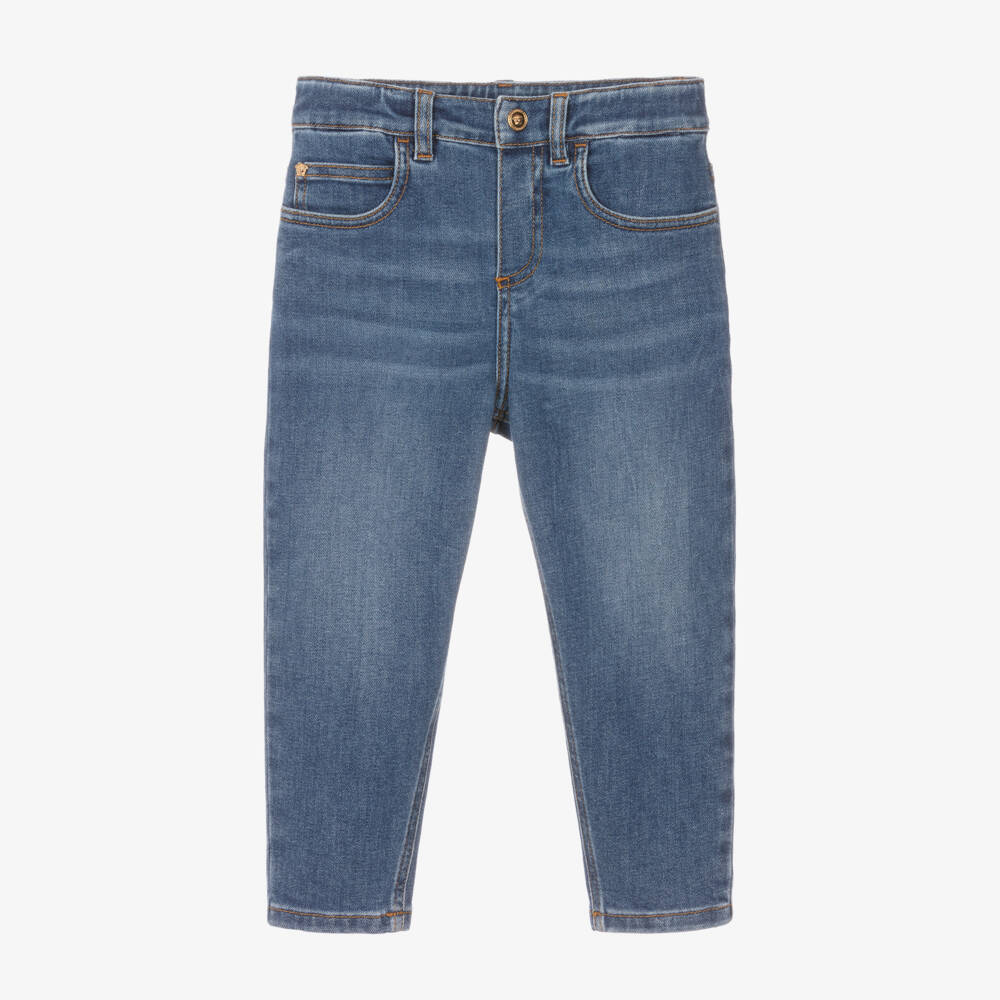 Versace-Boys Soft Blue Denim Trousers | Childrensalon Outlet