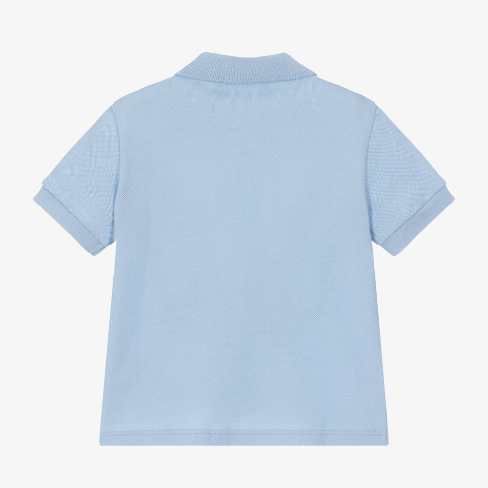 Versace-Boys Soft Cotton Blue Polo | Childrensalon Outlet