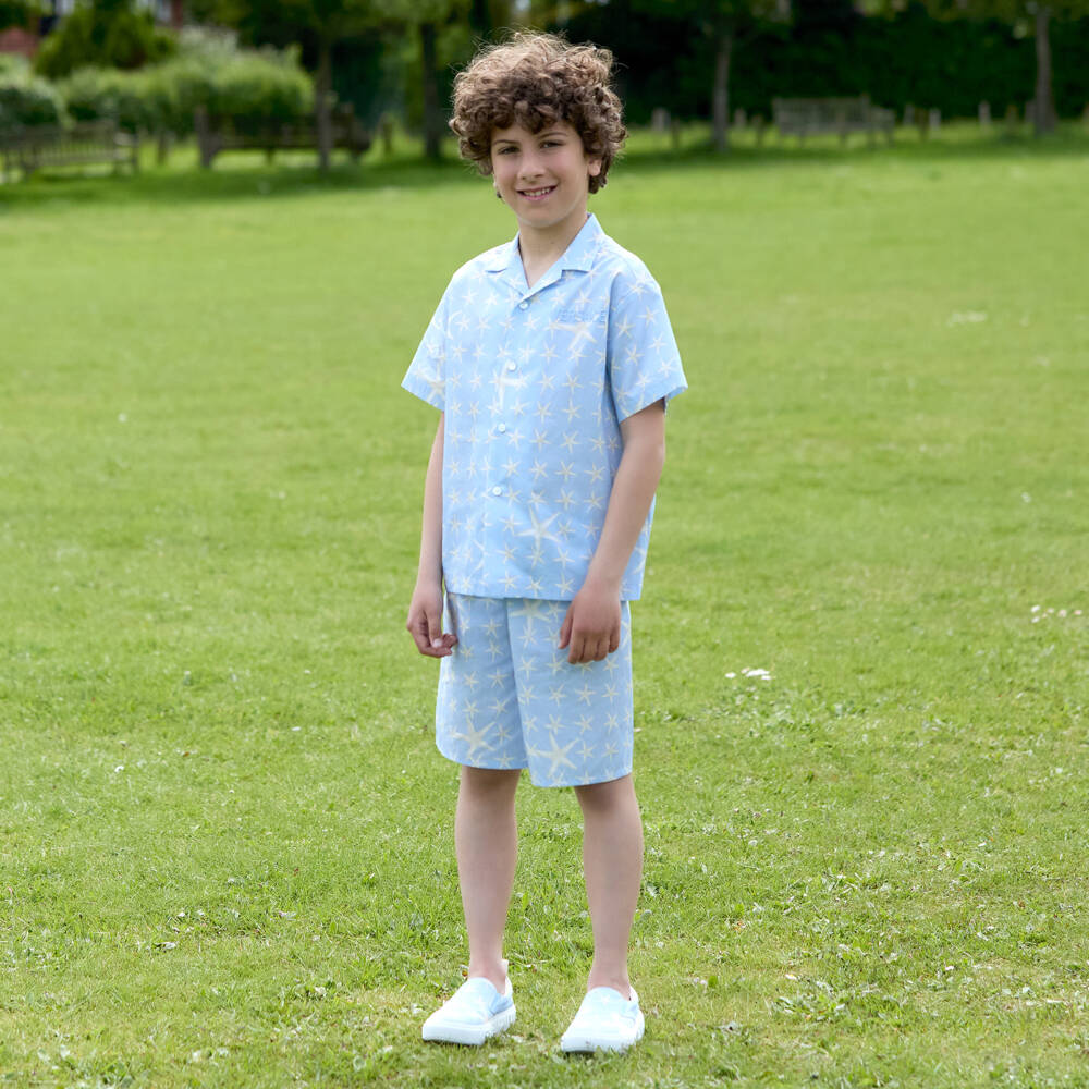 Versace-Boys Starfish Print Slip-On Trainers | Childrensalon Outlet