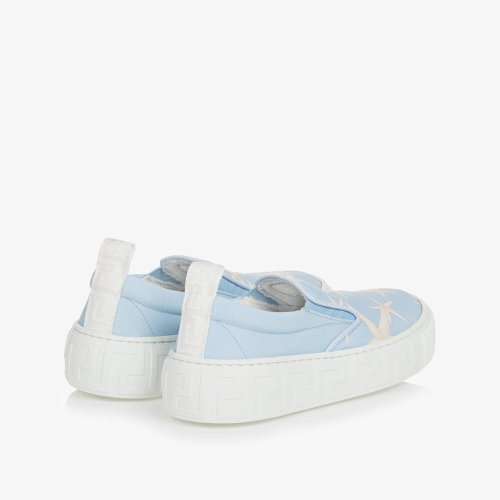 Versace-Голубые кроссовки-слипоны Stella Marina | Childrensalon Outlet