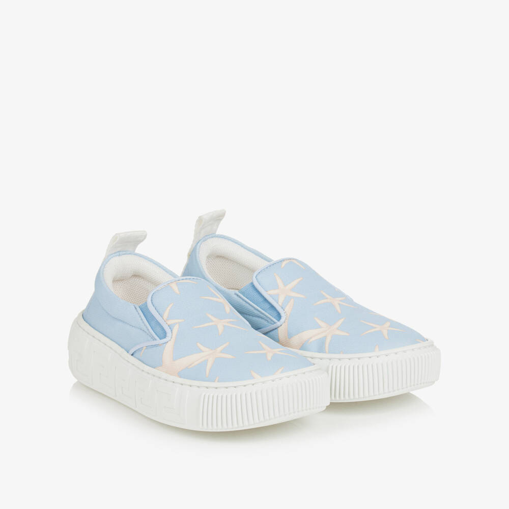 Versace-Boys Starfish Print Slip-On Trainers | Childrensalon Outlet
