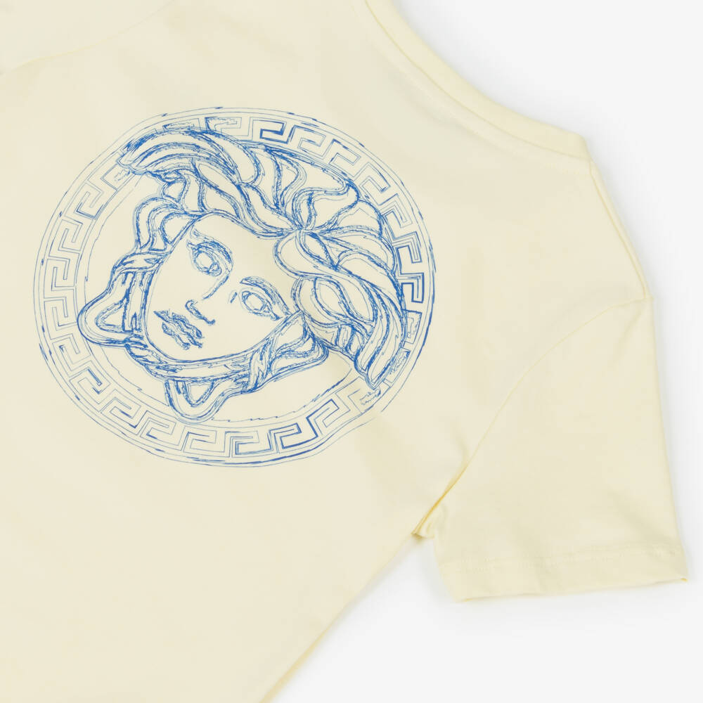 Versace-Boys Sunshine Medusa Cotton Tee | Childrensalon Outlet