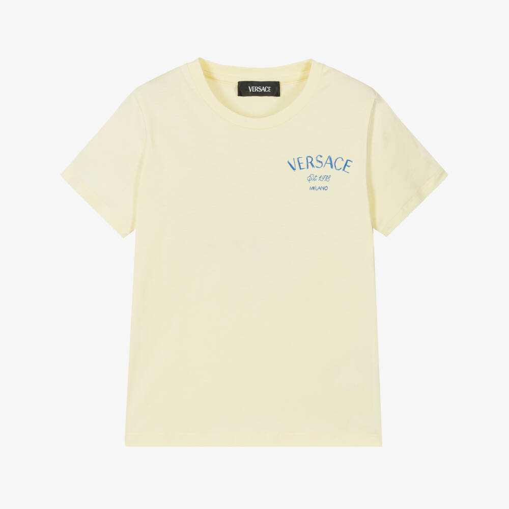Versace-Boys Sunshine Medusa Cotton Tee | Childrensalon Outlet