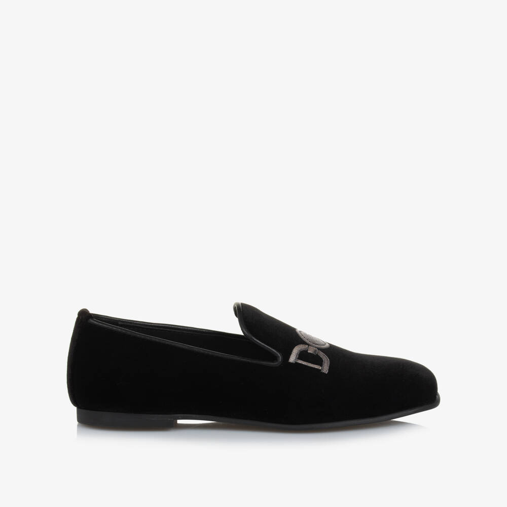 Versace-Boys Velvet Slip-On Shoes | Childrensalon Outlet