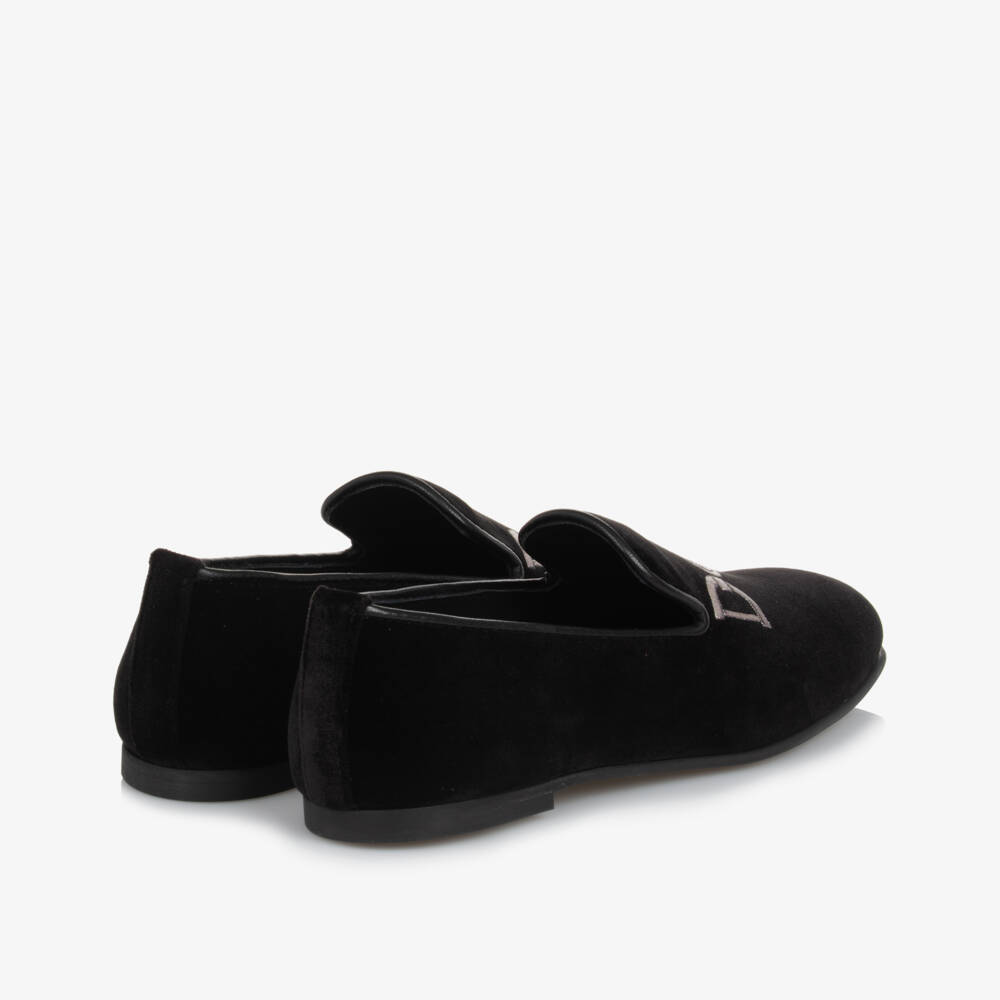 Versace-Boys Velvet Slip-On Shoes | Childrensalon Outlet