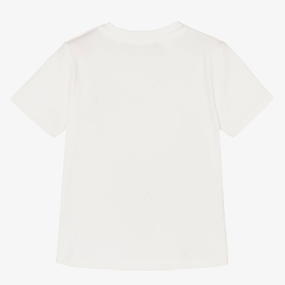 Versace - Boys White Splash Logo T-Shirt | Childrensalon Outlet