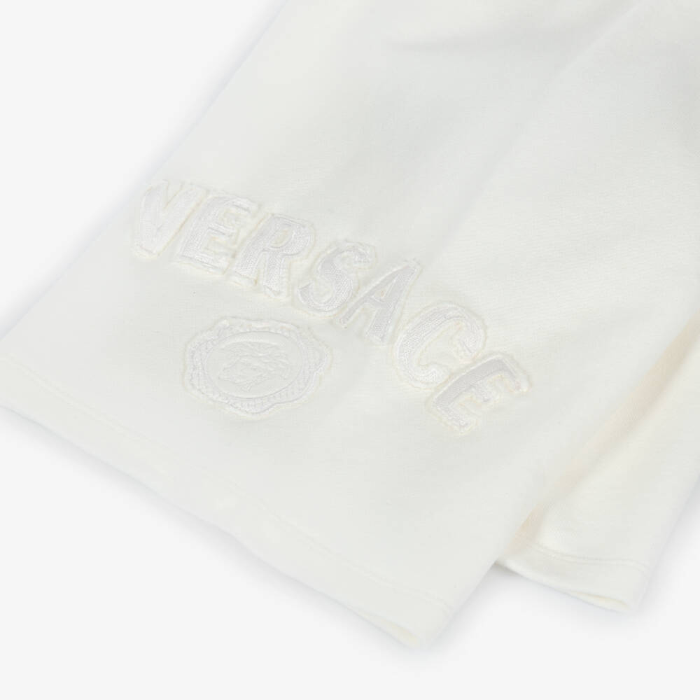 Versace-Мягкие белые хлопковые шорты для мальчиков | Childrensalon Outlet