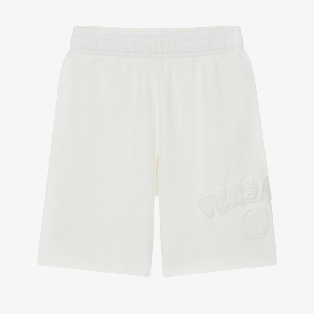 Versace-Мягкие белые хлопковые шорты для мальчиков | Childrensalon Outlet