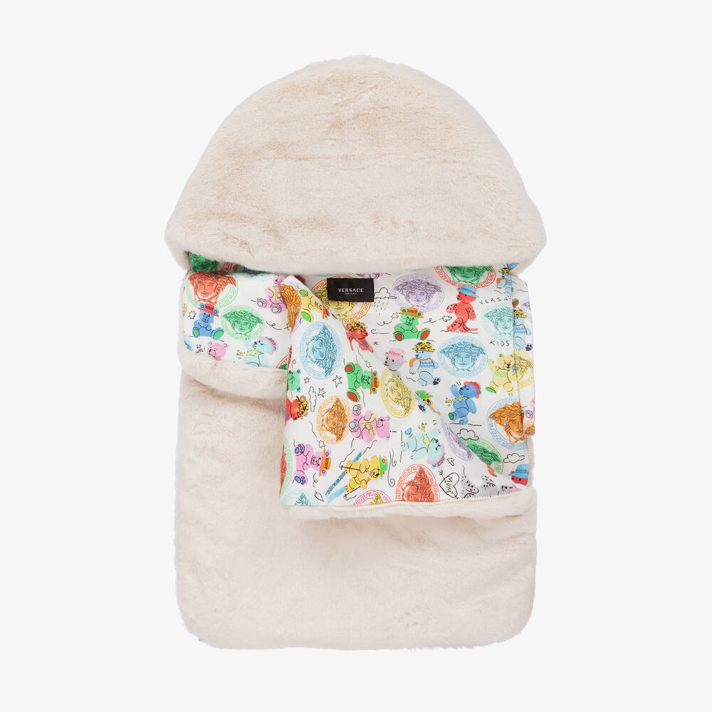 Versace-Faux Fur Baby Nest (70cm) | Childrensalon Outlet