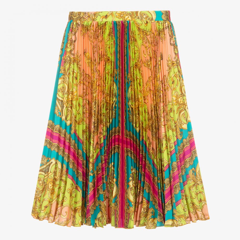 Versace - Girls Barocco Pleated Skirt  | Childrensalon