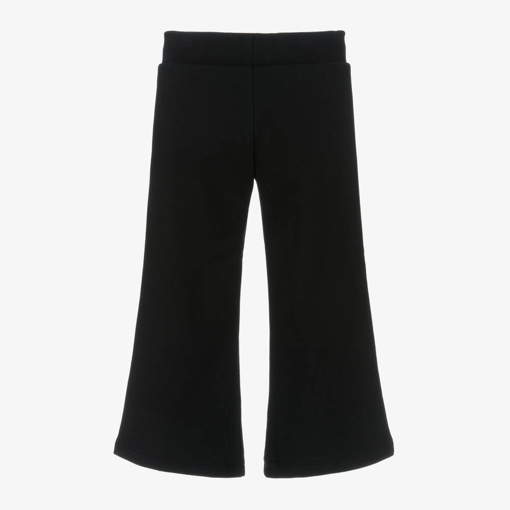 Versace-Girls Black Cotton Comfort Trousers | Childrensalon Outlet