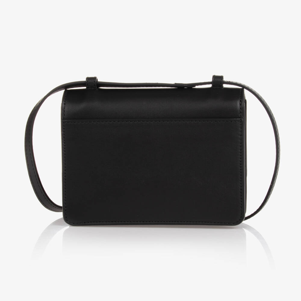 Versace-Girls Black Leather Medusa Bag (17cm) | Childrensalon Outlet