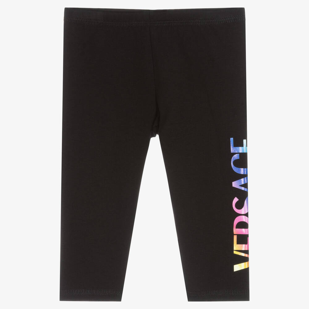 Versace Legging noir Bebe Fille Childrensalon Outlet