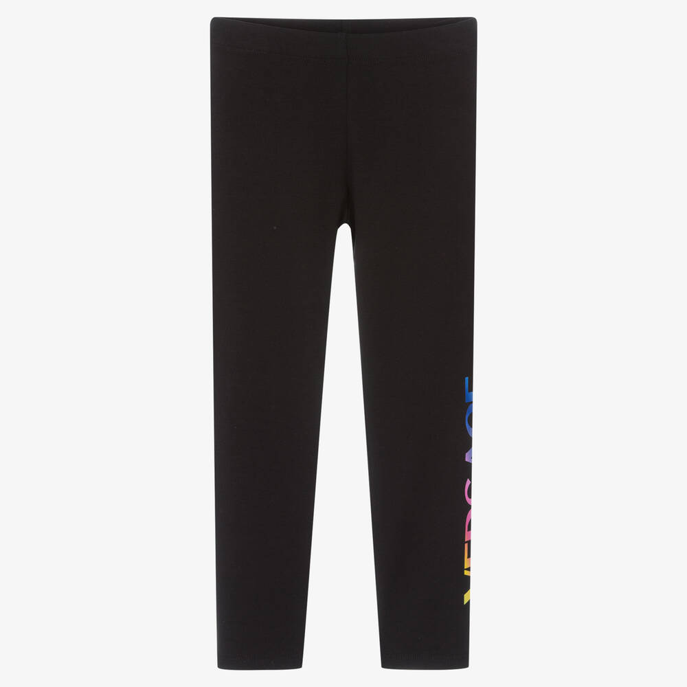 Versace-Черные легинсы для девочек | Childrensalon Outlet