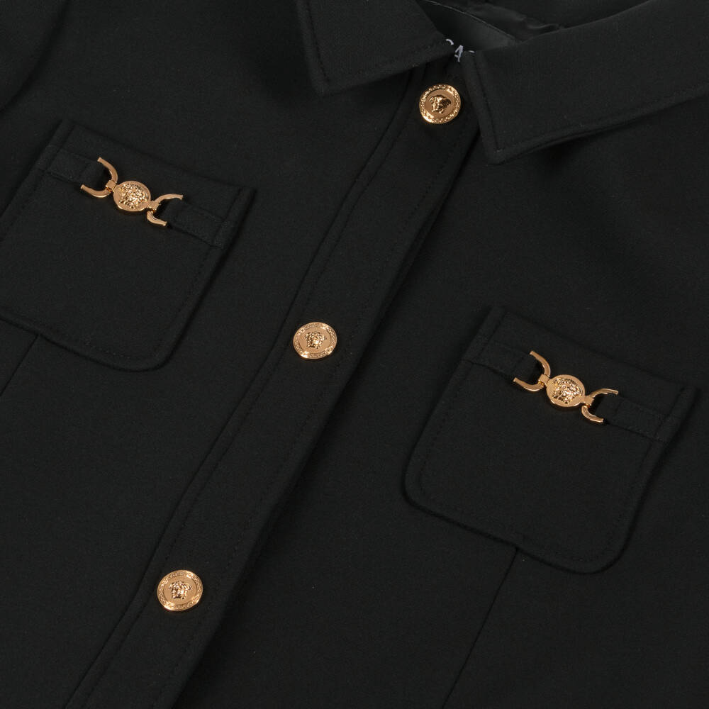 Versace-Черная куртка Medusa для девочек | Childrensalon Outlet