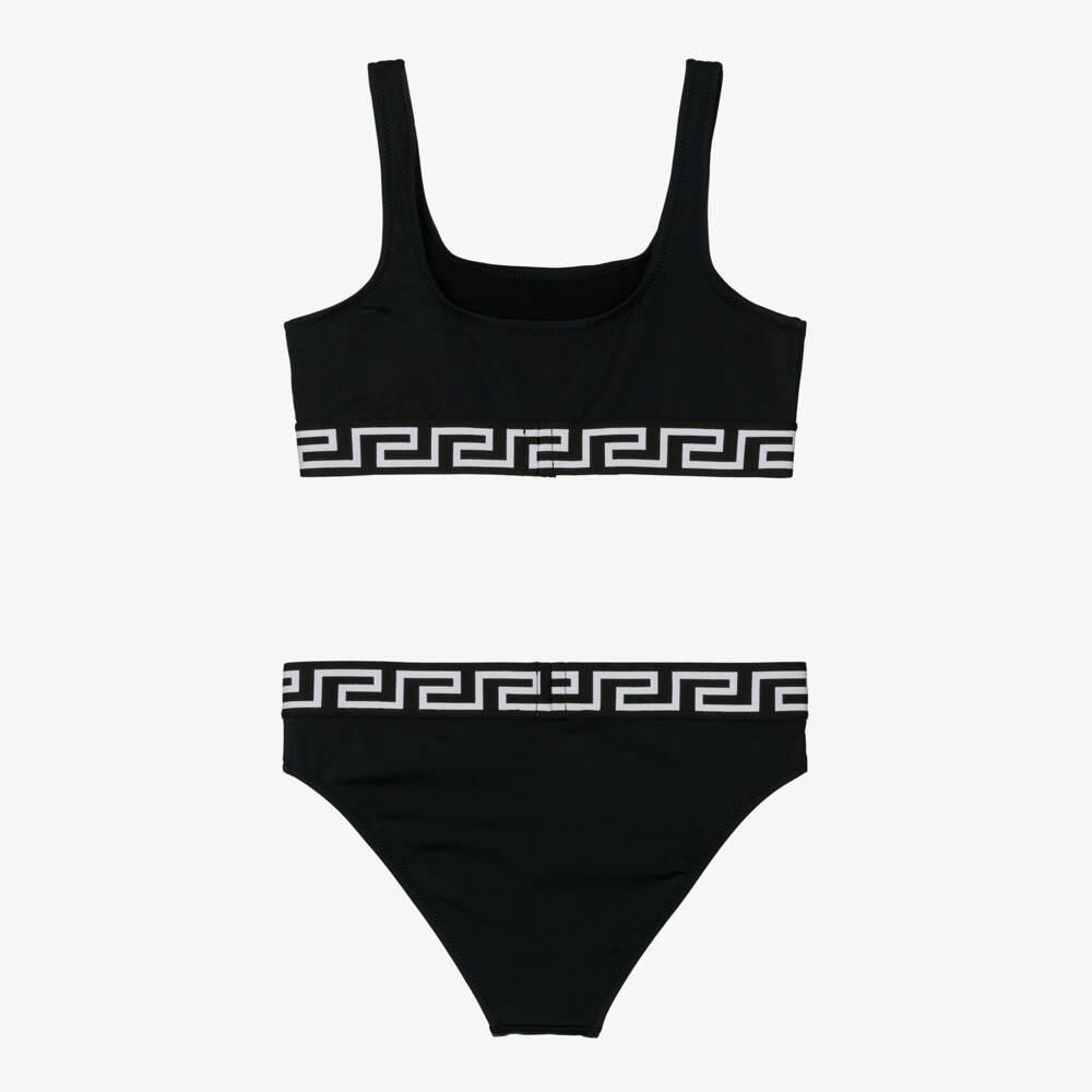 Versace-Girls Black Medusa Patterned Swimwear | Childrensalon Outlet